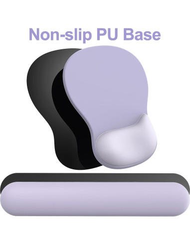 Alfombrilla Ergonómica G JGOO con Reposamuñecas Gel Púrpura