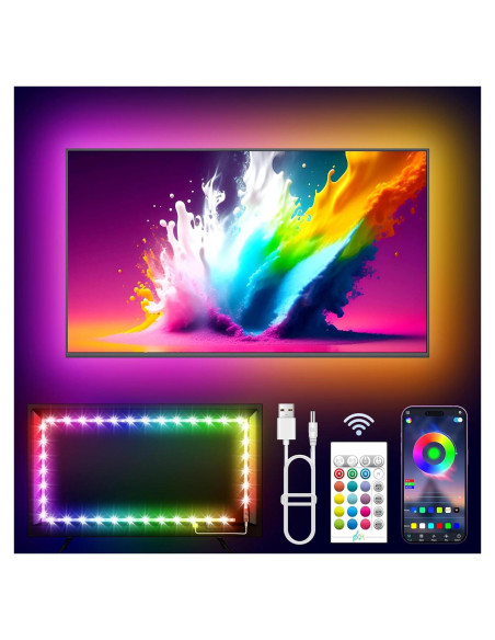 Luces LED RGB KANTUTOE 4.0m para TV 109-165cm con APP