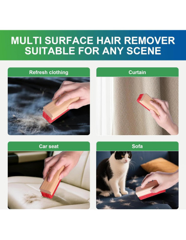 Paquete de 2 cepillos para pelusa DEBETOOL - Mango de madera