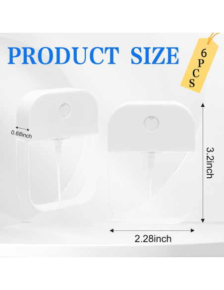 6 Botellas de Spray Transparentes Rimoev 38ml Recargables