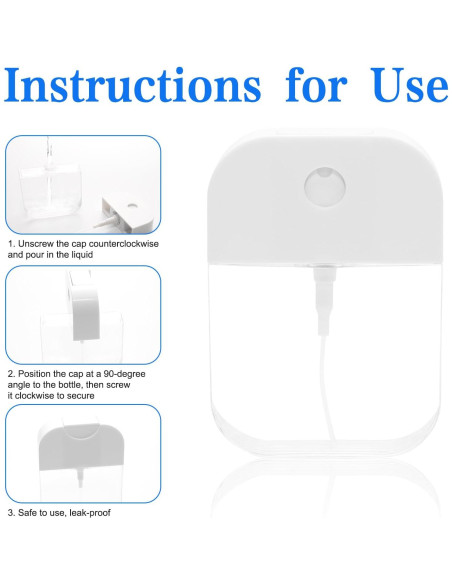 6 Botellas de Spray Transparentes Rimoev 38ml Recargables