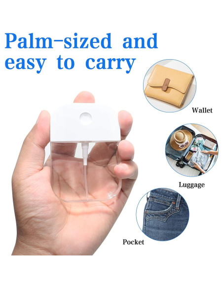 6 Botellas de Spray Transparentes Rimoev 38ml Recargables