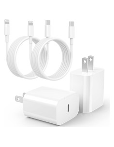 Cargador Rápido USB C 20W Ximytec 2Pack con Cables Lightning