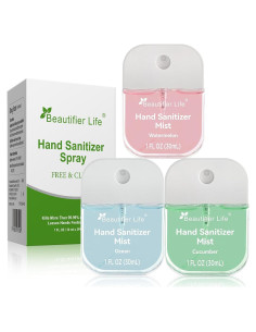 Spray Desinfectante de Manos Portátil Beautifier Life 3x30ml