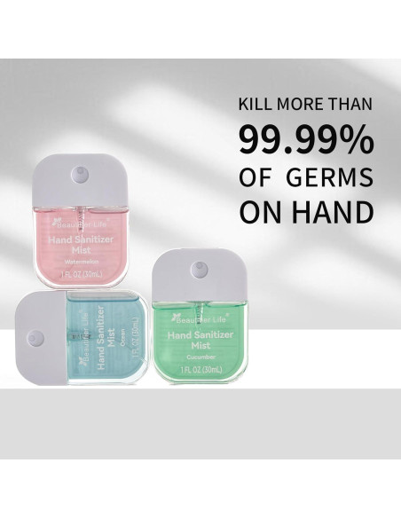 Spray Desinfectante de Manos Portátil Beautifier Life 3x30ml