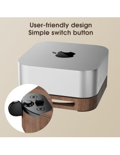 Soporte de Madera para Mac Mini M4/M4 Pro 2024 - HEWYIOS 2