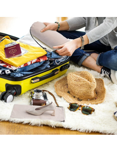 12 Bolsas de Polvo para Zapatos Beige Kenning 20x43 cm