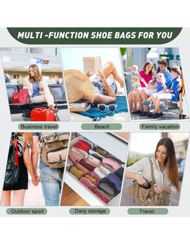 12 Bolsas de Polvo para Zapatos Beige Kenning 20x43 cm