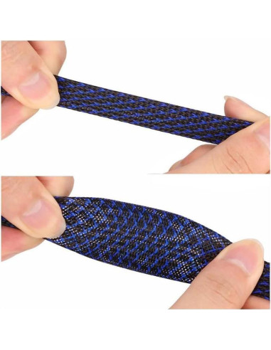 Manguito Trenzado Expandible Aibole 30.48m 1/2" Negro/Azul