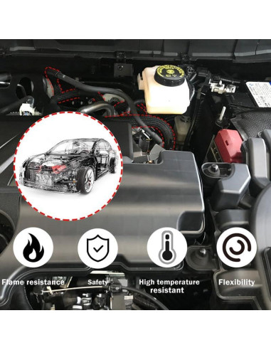 Manguito Trenzado Expandible Aibole 30.48m 1/2" Negro/Azul