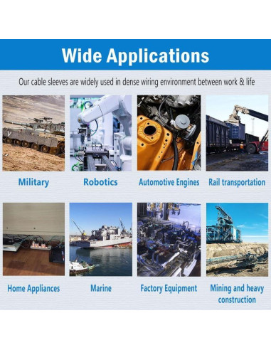 Manguito Trenzado Expandible Aibole 30.48m 1/2" Negro/Azul