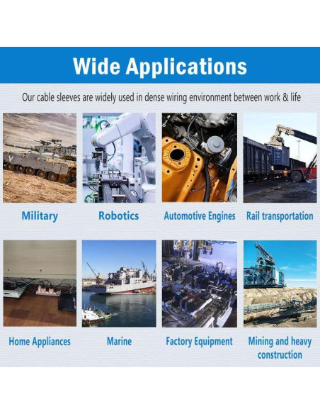 Manguito Trenzado Expandible Aibole 30.48m 1/2" Negro/Azul