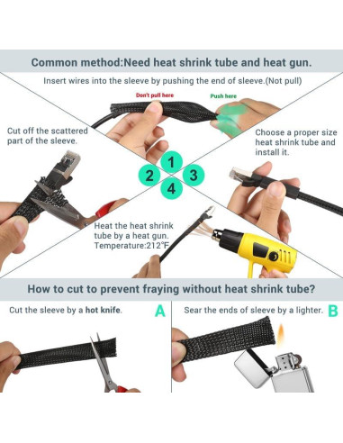 Manguito Trenzado Expandible Aibole 30.48m 1/2" Negro/Azul