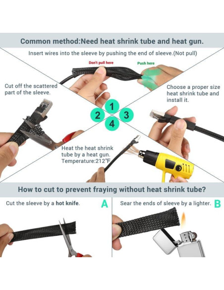 Manguito Trenzado Expandible Aibole 30.48m 1/2" Negro/Azul