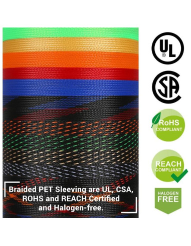 Manguito Trenzado Expandible Aibole 30.48m 1/2" Negro/Azul