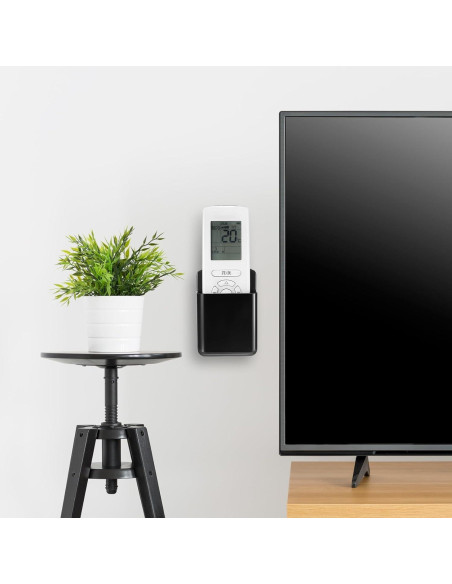 12 Soportes de Control Remoto Autoadhesivos CroBlissful Negro