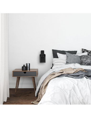 12 Soportes de Control Remoto Autoadhesivos CroBlissful Negro