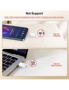 Adaptador de Auriculares Lightning a USB-C TiMOVO Blanco 2