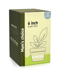 Macetas de Interior Goproauto 15.24 cm Multicolor con Plato Drenaje - 5 Piezas 2