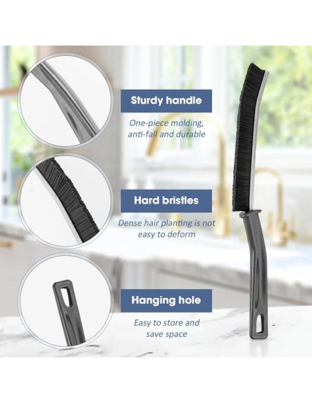 Juego de 3 Cepillos de Limpieza de Ranuras LSLCQW