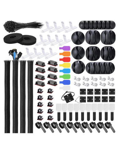 Kit de Gestión de Cables 193 Piezas Ditar - Negro