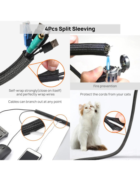 Kit de Gestión de Cables 193 Piezas Ditar - Negro