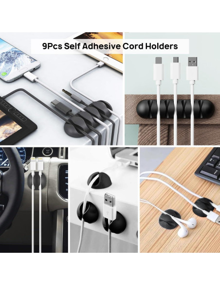 Kit de Gestión de Cables 193 Piezas Ditar - Negro