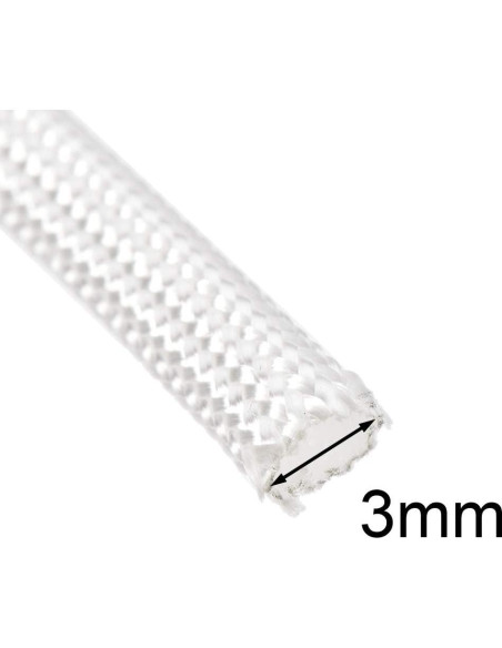 Manga de Fibra de Vidrio Aislante uxcell 5m 3mm Blanca
