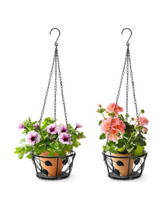 Soporte de Planta Colgante Goaste 2 Piezas Metal 68.58 cm