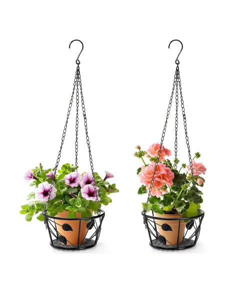 Soporte de Planta Colgante Goaste 2 Piezas Metal 68.58 cm