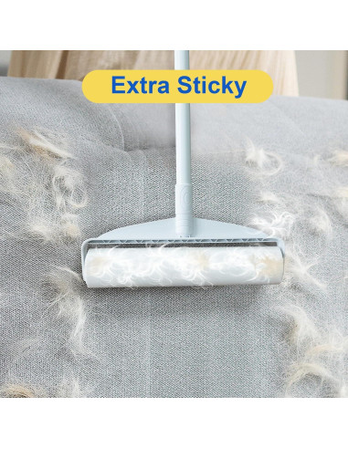 Rodillo de Pelusa Gigante Newooth 24 cm con 360 Hojas y Mango Extensible