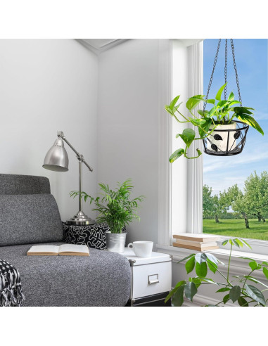 Soporte de Planta Colgante Goaste 2 Piezas Metal 68.58 cm