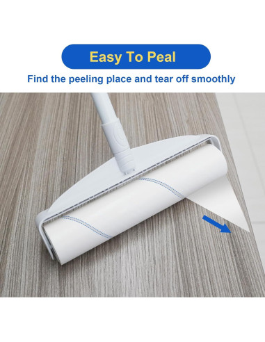 Rodillo de Pelusa Gigante Newooth 24 cm con 360 Hojas y Mango Extensible