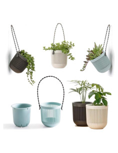 Macetas Colgantes Melphoe 6 Piezas 8.7 cm con Drenaje