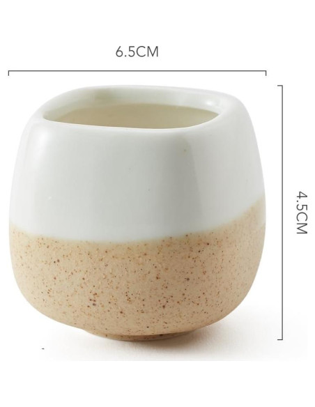 Set de 5 macetas de cerámica SUN-E 5.6 cm esmaltadas