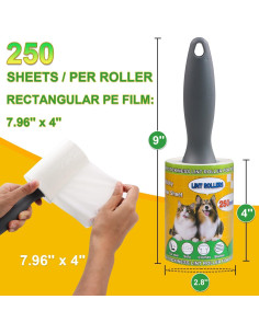 Rodillo Adhesivo Extra Pegajoso PackYard 250 Hojas Blanco 2