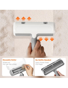 Removedor de Pelo de Mascotas Sesamiu - Rodillo Ecológico Autolimpiante 2