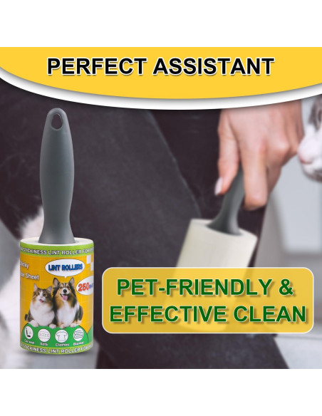 Rodillo Adhesivo Extra Pegajoso PackYard 250 Hojas Blanco