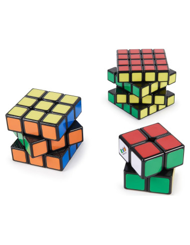 Trío de Cubos Rubik Spin Master 2x2, 3x3 y 4x4 - Rompecabezas