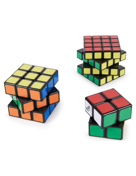 Trío de Cubos Rubik Spin Master 2x2, 3x3 y 4x4 - Rompecabezas
