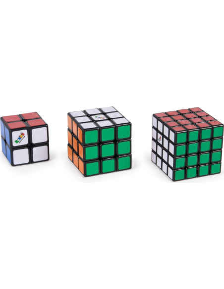 Trío de Cubos Rubik Spin Master 2x2, 3x3 y 4x4 - Rompecabezas