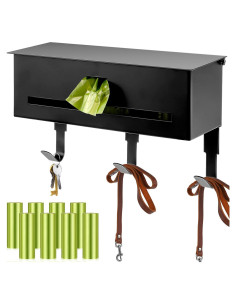 Dispensador de bolsas para excremento de perro Blulu con ganchos