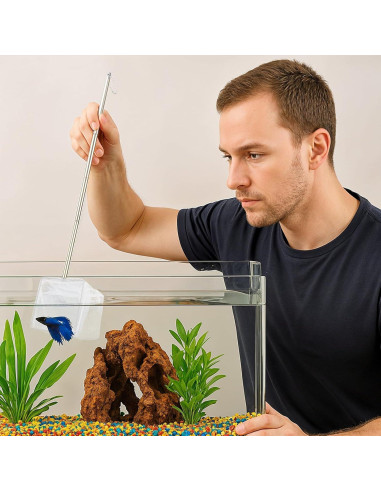 Redes para Peces de Acuario Tyqour 2 Pcs Extensibles 13.5-40.1 cm