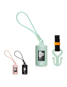 Dispensador de bolsas para excrementos de perros WuDao Verde