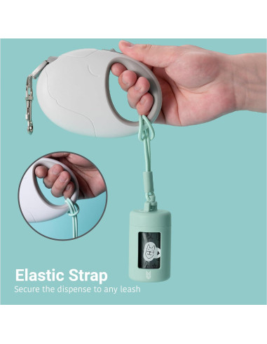 Dispensador de bolsas para excrementos de perros WuDao Verde