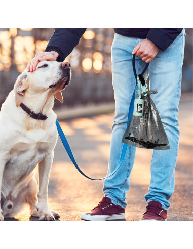 Dispensador de bolsas para excrementos de perros WuDao Verde