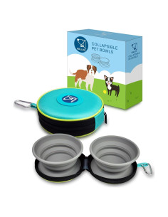 Tazón Plegable para Mascotas KALLAK 2 en 1 750mL Doble