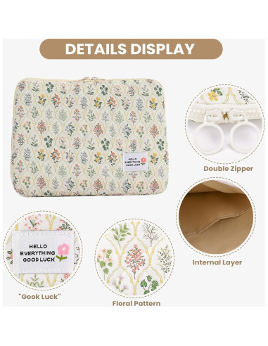 Funda de Laptop HICARRY 14" Acolchada Floral Estilo A