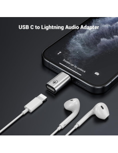 Adaptador de Audio USB C a iPhone Fidioto Plata - Solo Audio 2