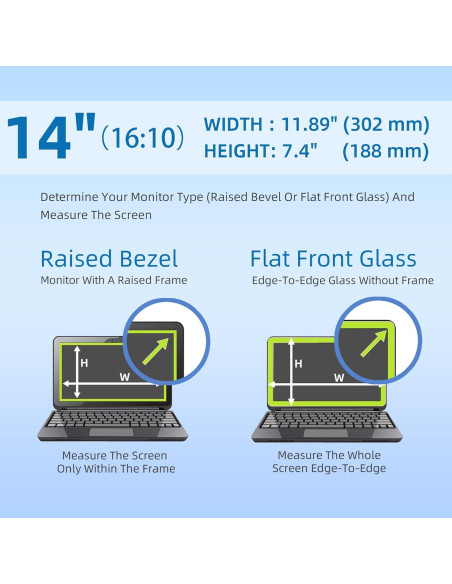 Filtro de Pantalla de Privacidad ROVIKE 14" Antirreflejo